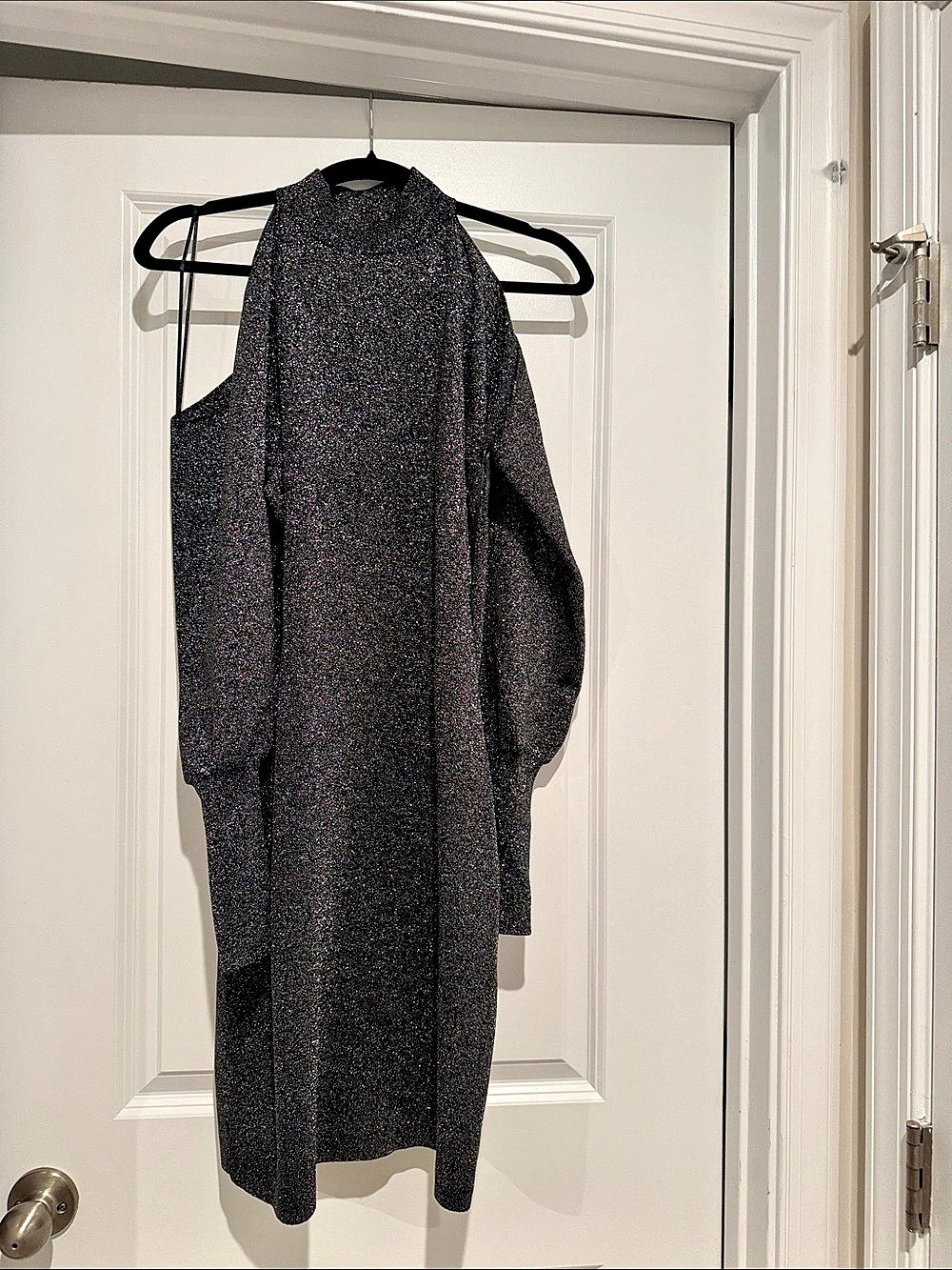 International Concepts Sparkly Mock Neck Midi Dress Large Like New
